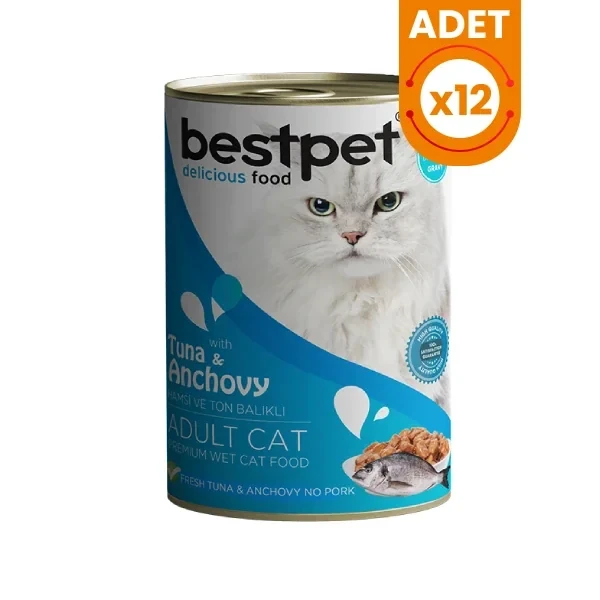 Bestpet Ton Balıklı ve Hamsili Gravy Yetişkin Konserve Kedi Maması