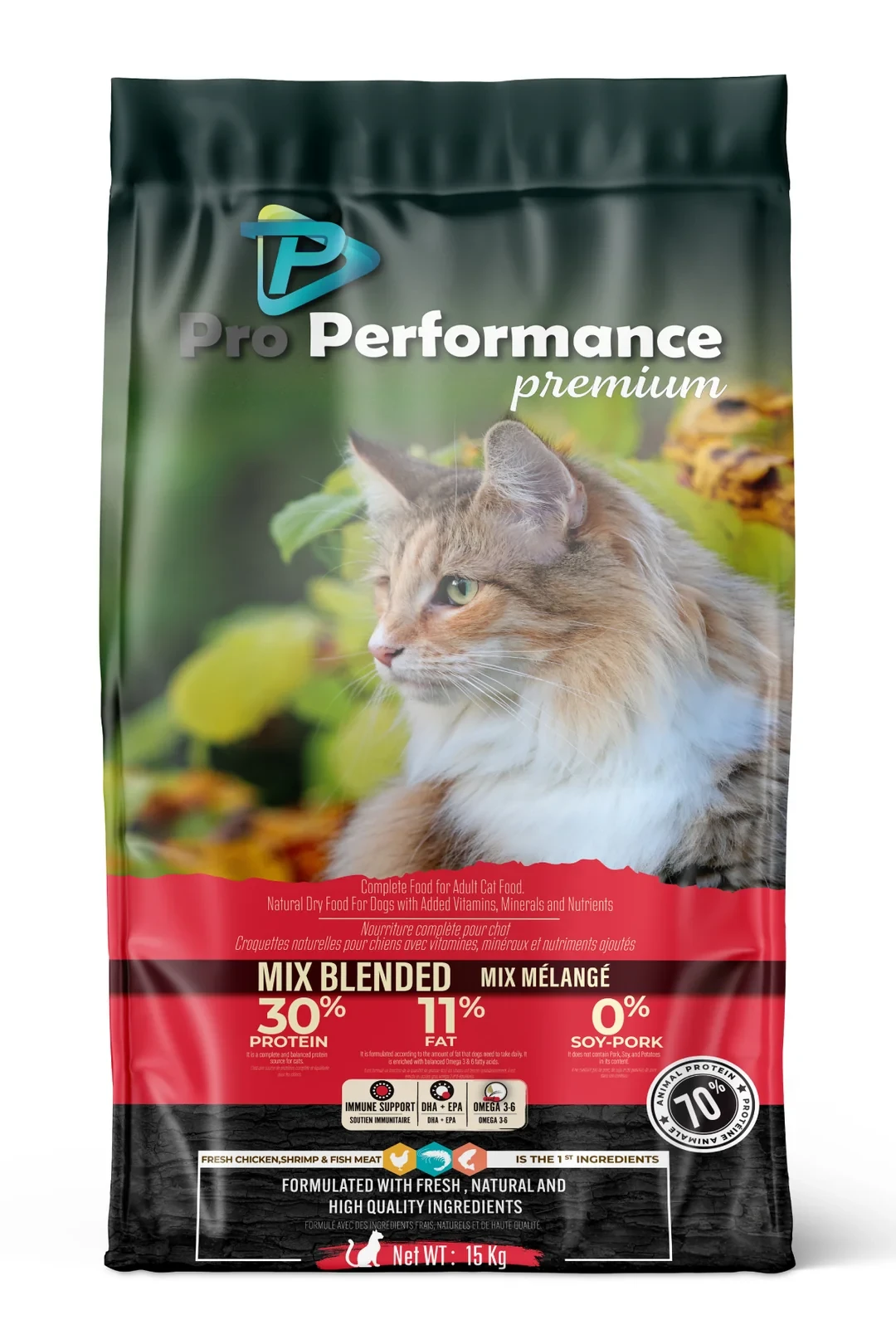 Pro Performance Tavuklu Balıklı ve Karidesli Yetişkin Kedi Maması 15KG