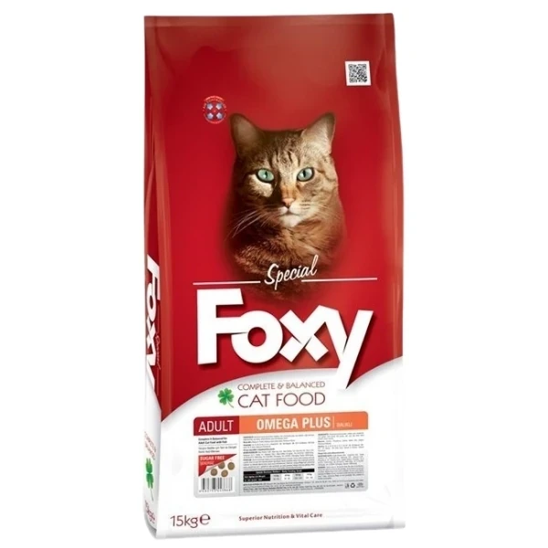 Foxy Omega Plus Balıklı Yetişkin Kedi Maması 15KG
