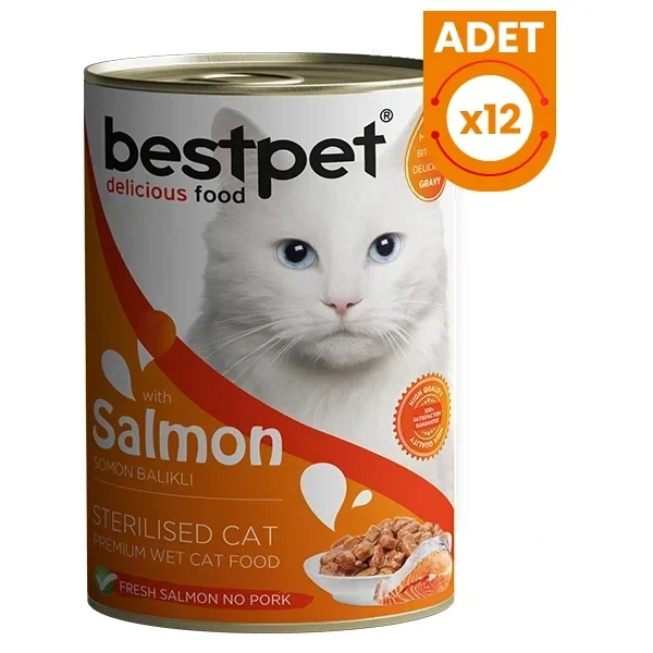 Bestpet Sterilised Somonlu Kısırlaştırılmış Konserve Kedi Maması