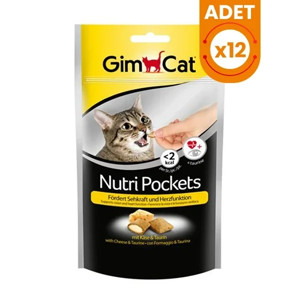 Gimcat Nutri Pockets Peynir Taurin Kedi Ödül Maması Tablet