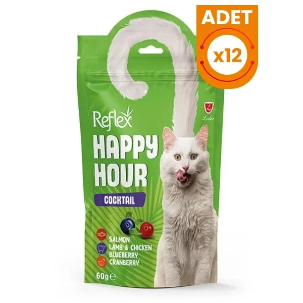 Reflex Happy Hour Cocktail Somonlu Kuzu Etli ve Tavuk Etli Kedi Ödülü