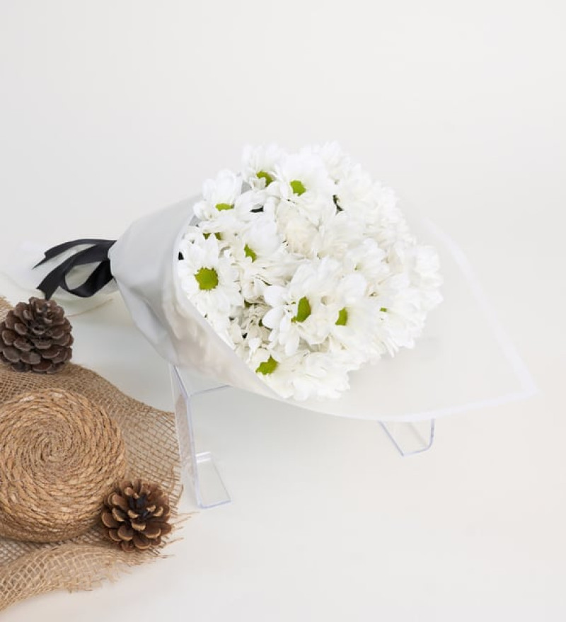 Beyaz Papatya Çiçek Buketi